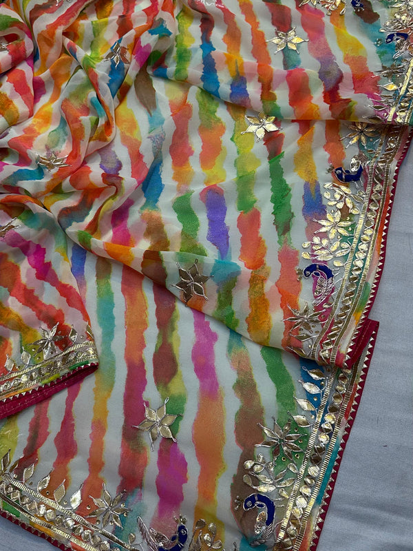 60GM GEORGETTE GOTA PATI SAREE