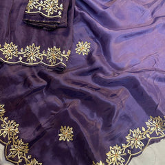 PURE UPADA SILK KACHI GOTA PATTI SAREE