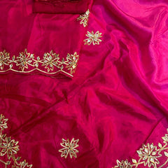 PURE UPADA SILK KACHI GOTA PATTI SAREE