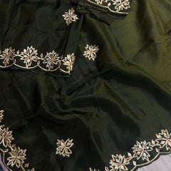 PURE UPADA SILK KACHI GOTA PATTI SAREE