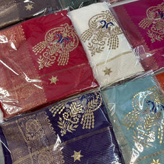 MOONGA SILK HANDWORK GOTA PATTI SAREE