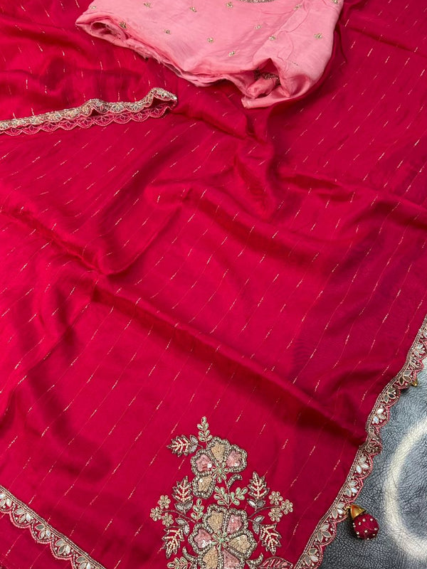 PURE MOONGA SILK SAREE