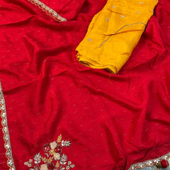 PURE MOONGA SILK SAREE