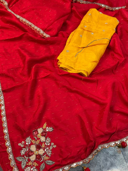 PURE MOONGA SILK SAREE