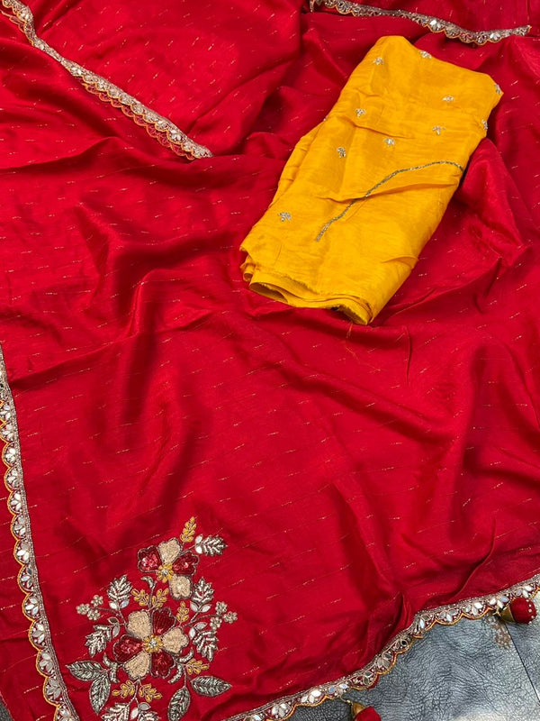 PURE MOONGA SILK SAREE