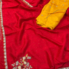 PURE MOONGA SILK SAREE