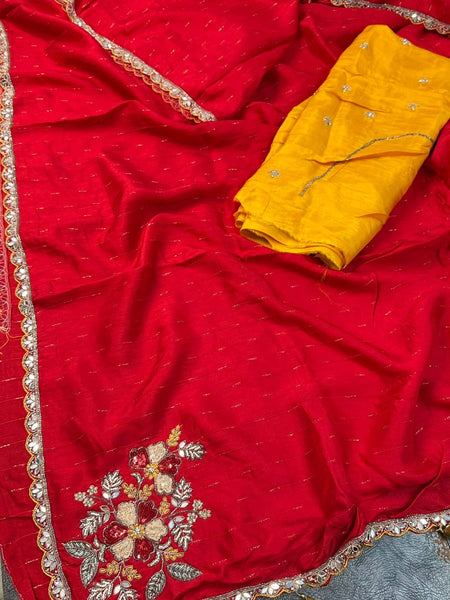 PURE MOONGA SILK SAREE