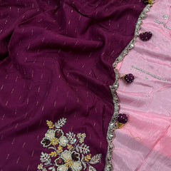 PURE MOONGA SILK SAREE