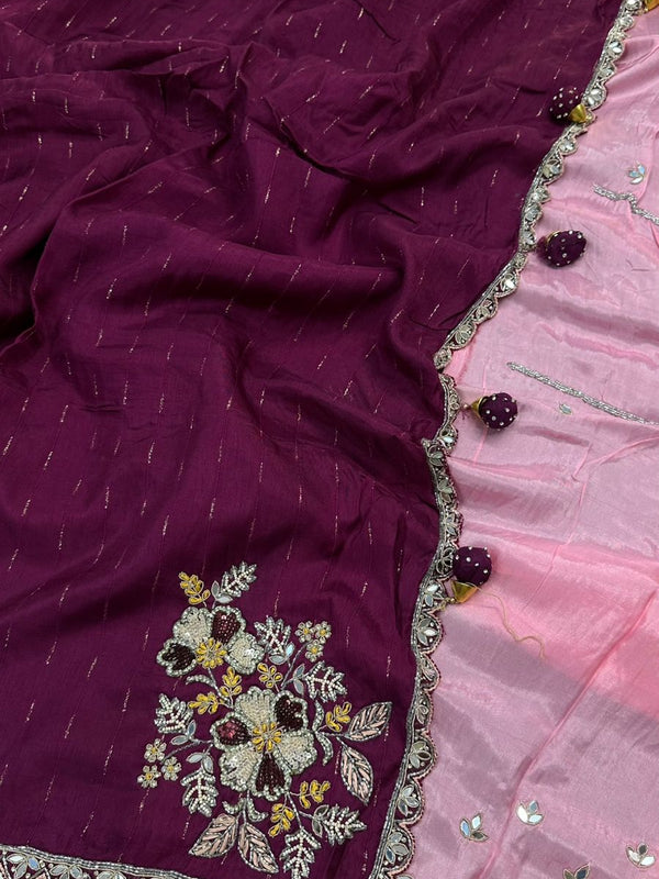 PURE MOONGA SILK SAREE