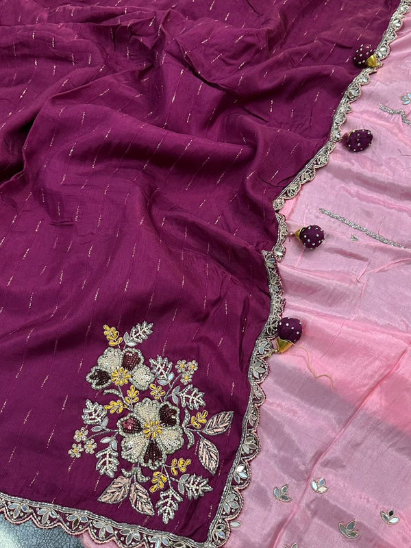 PURE MOONGA SILK SAREE