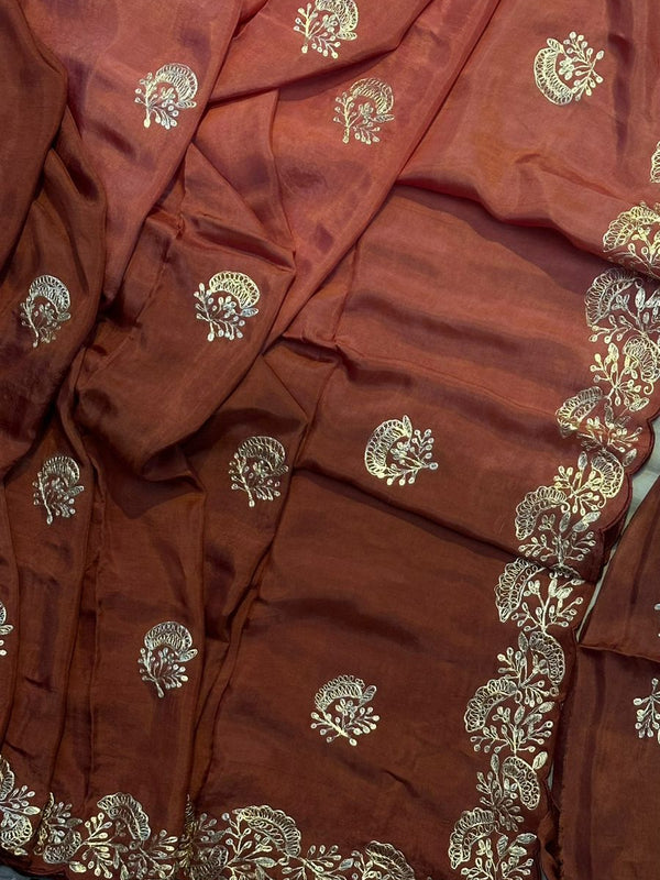 PITTAN WORK UPADA SILK SAREE