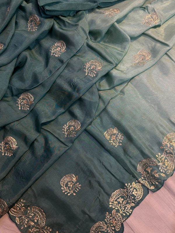 PITTAN WORK UPADA SILK SAREE