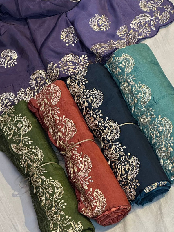 PITTAN WORK UPADA SILK SAREE