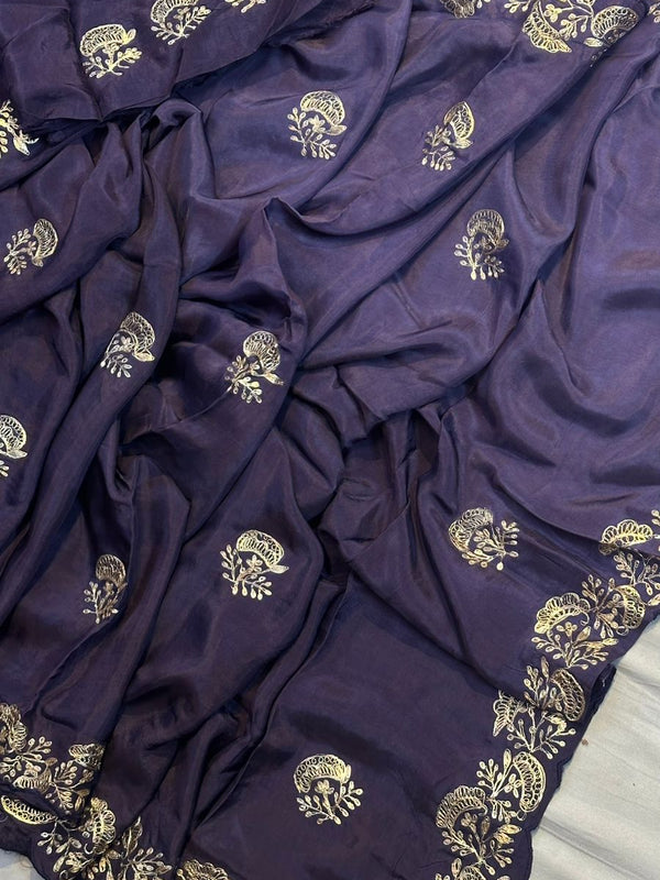 PITTAN WORK UPADA SILK SAREE