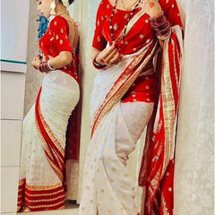 VISCOS GEORGETTE DOUBLE SHADE SAREE