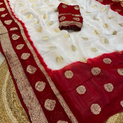 GEORGETTE SHIBORI GOLDEN BOOTA SAREE