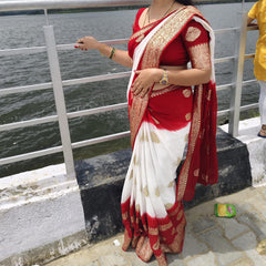 GEORGETTE SHIBORI GOLDEN BOOTA SAREE
