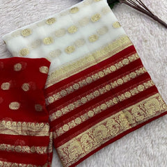 VISCOS GEORGETTE DOUBLE SHADE SAREE
