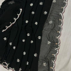 CHIFFON CUTWORK DESI GIRL SAREE