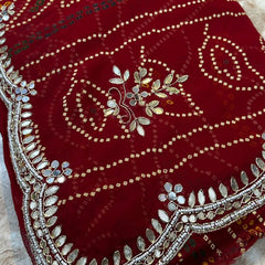 BHANDEJ CUTWORK GEORGETTE SAREE