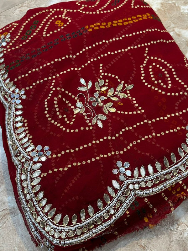 BHANDEJ CUTWORK GEORGETTE SAREE