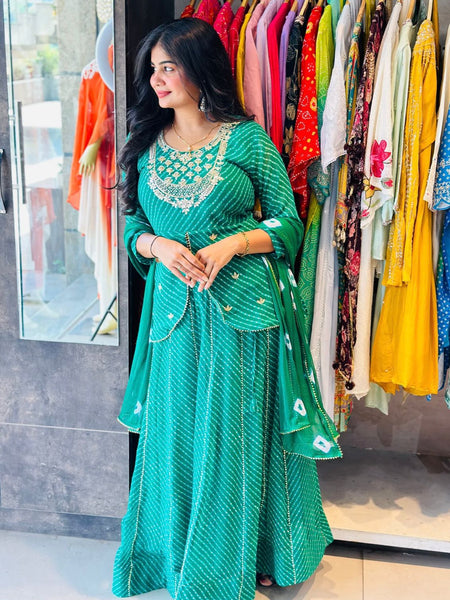 GEORGETTE KACHI PATTI INDOWESTERN