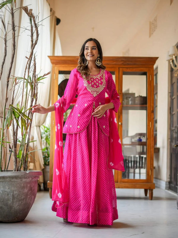 GEORGETTE KACHI PATTI INDOWESTERN