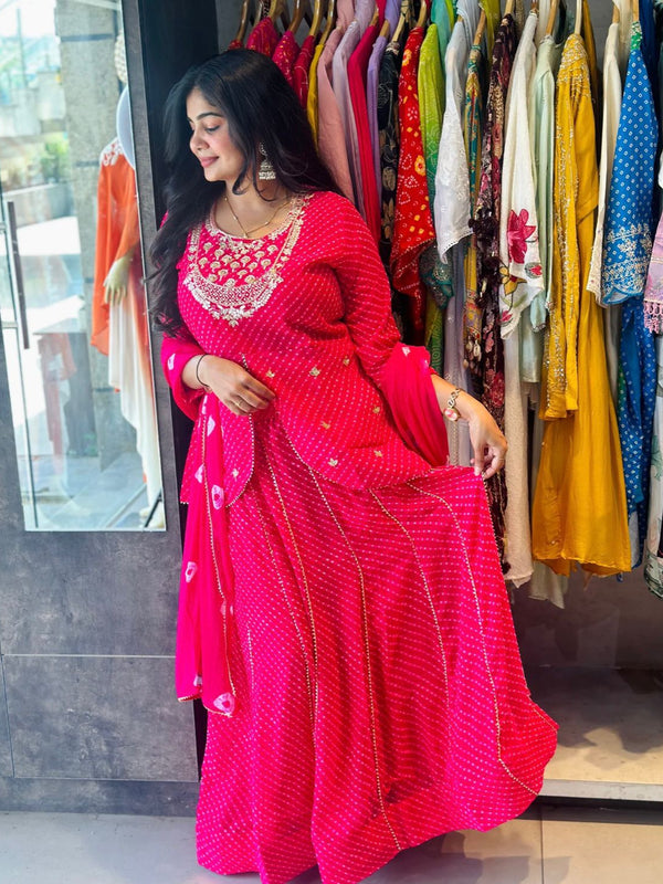 GEORGETTE KACHI PATTI INDOWESTERN