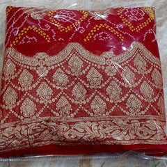 PURE GEORGETTE BHANDEJ SAREE