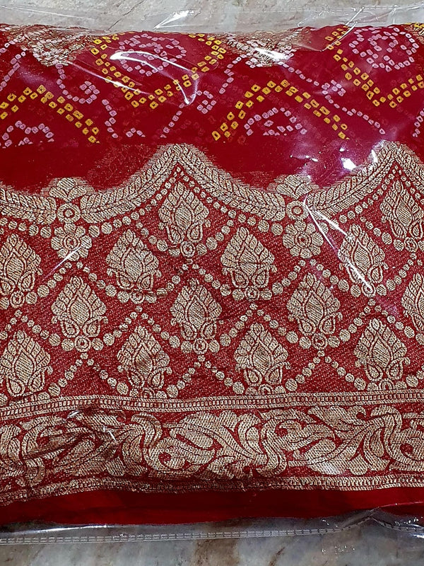 PURE GEORGETTE BHANDEJ SAREE
