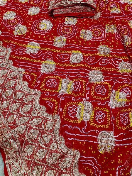 PURE GEORGETTE BHANDEJ SAREE