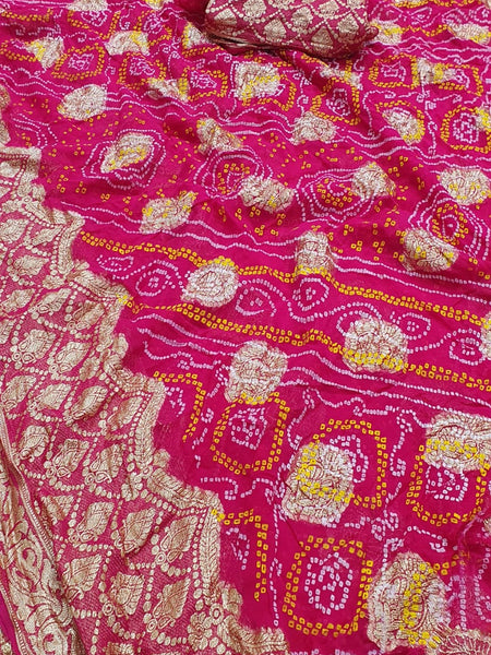 PURE GEORGETTE BHANDEJ SAREE