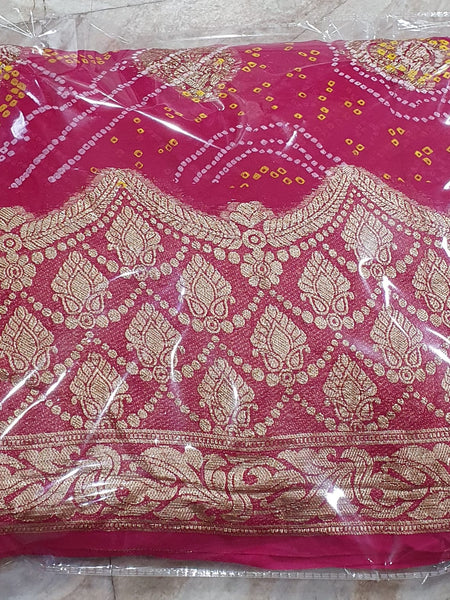 PURE GEORGETTE BHANDEJ SAREE