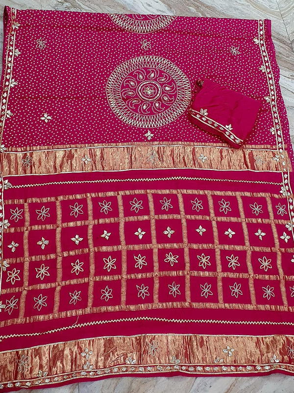 PURE GAZI SATIN SILK SAREE