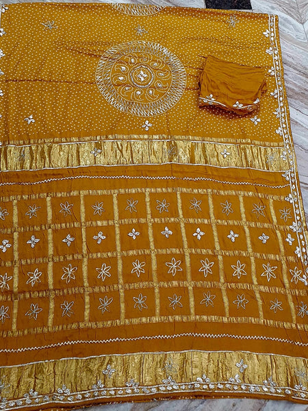 PURE GAZI SATIN SILK SAREE