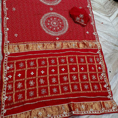 PURE GAZI SATIN SILK SAREE