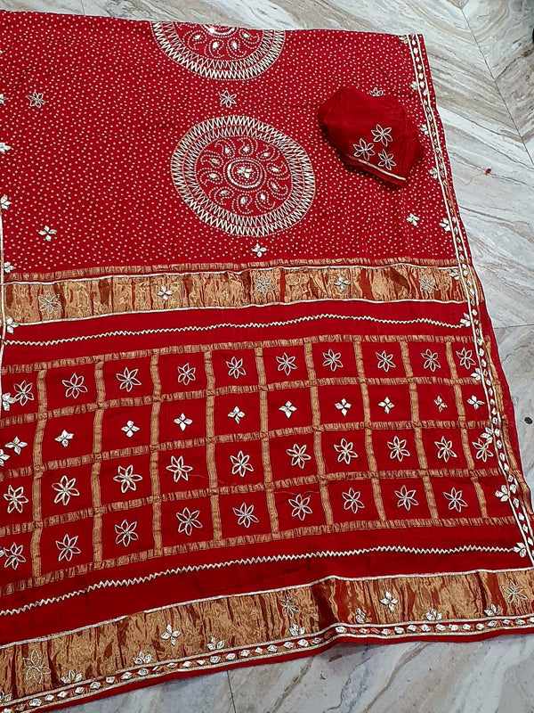 PURE GAZI SATIN SILK SAREE
