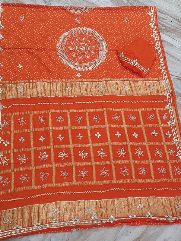 PURE GAZI SATIN SILK SAREE