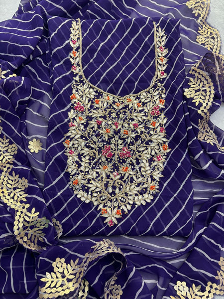 LEHERIA GEORGETTE SUITS DRESS MATERIAL
