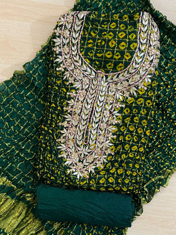 BHANDEJ GHATCHOLA SILK SUITS DRESS MATERIAL