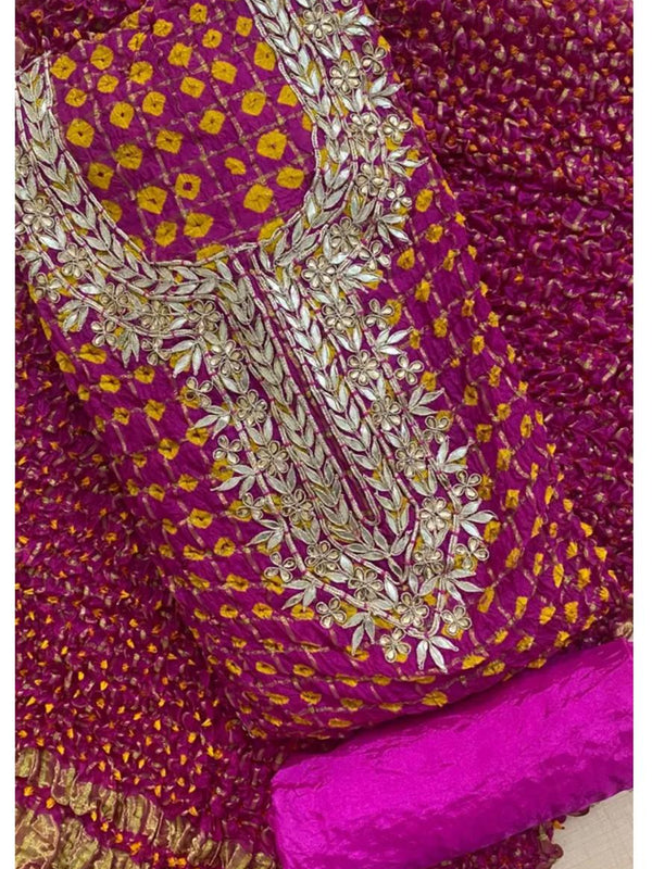 BHANDEJ GHATCHOLA SILK SUITS DRESS MATERIAL