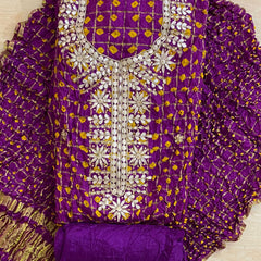 BHANDEJ GHATCHOLA SILK SUITS DRESS MATERIAL