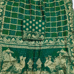 PURE MOONGA SILK GHATCHOLA BHANDEJ SAREE