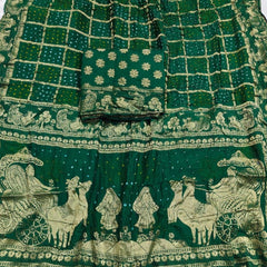 PURE MOONGA SILK GHATCHOLA BHANDEJ SAREE