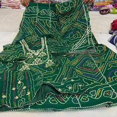 BHANDEJ SLIT KURTA SKIRT WITH DUPATTA INDO WESTERN