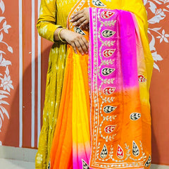 PURE UPADA SILK KACCHI PATTI SAREE