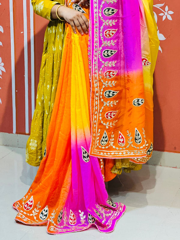 PURE UPADA SILK KACCHI PATTI SAREE