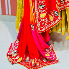 PURE UPADA SILK KACCHI PATTI SAREE
