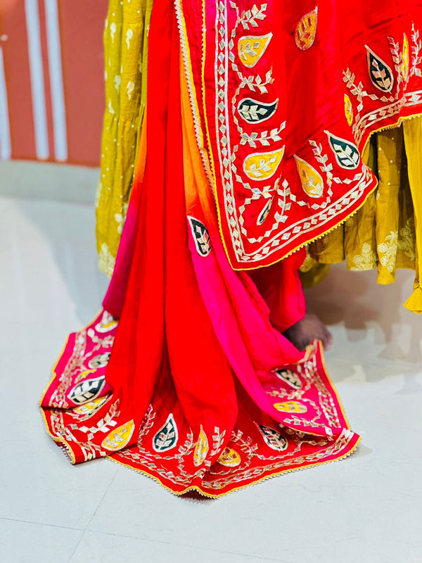 PURE UPADA SILK KACCHI PATTI SAREE