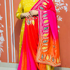 PURE UPADA SILK KACCHI PATTI SAREE